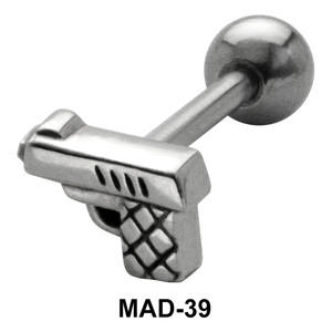 Pistol S316L Tongue Piercing MAD-39